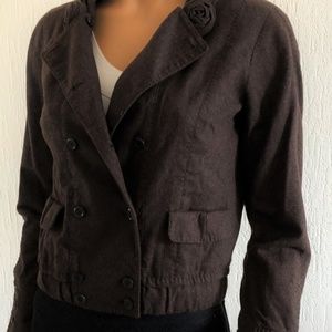 NEW YEAR SALE‼️Louis Vuitton Wool Buttoned Brown Jacket